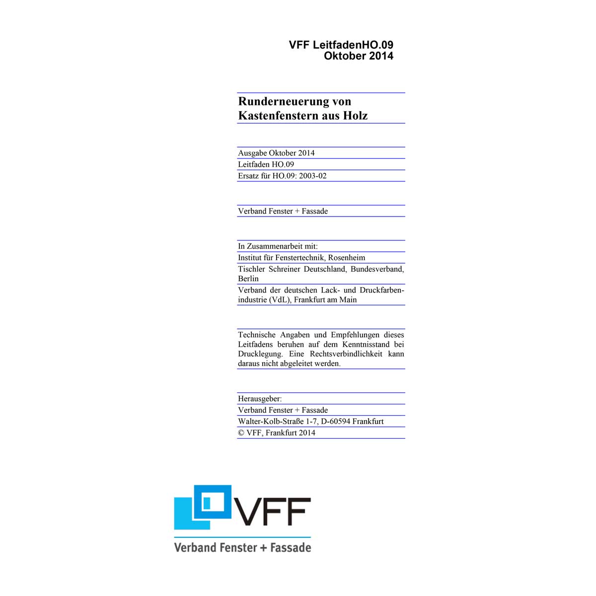 VFF LeitfadenHO.09 Oktober 2014
